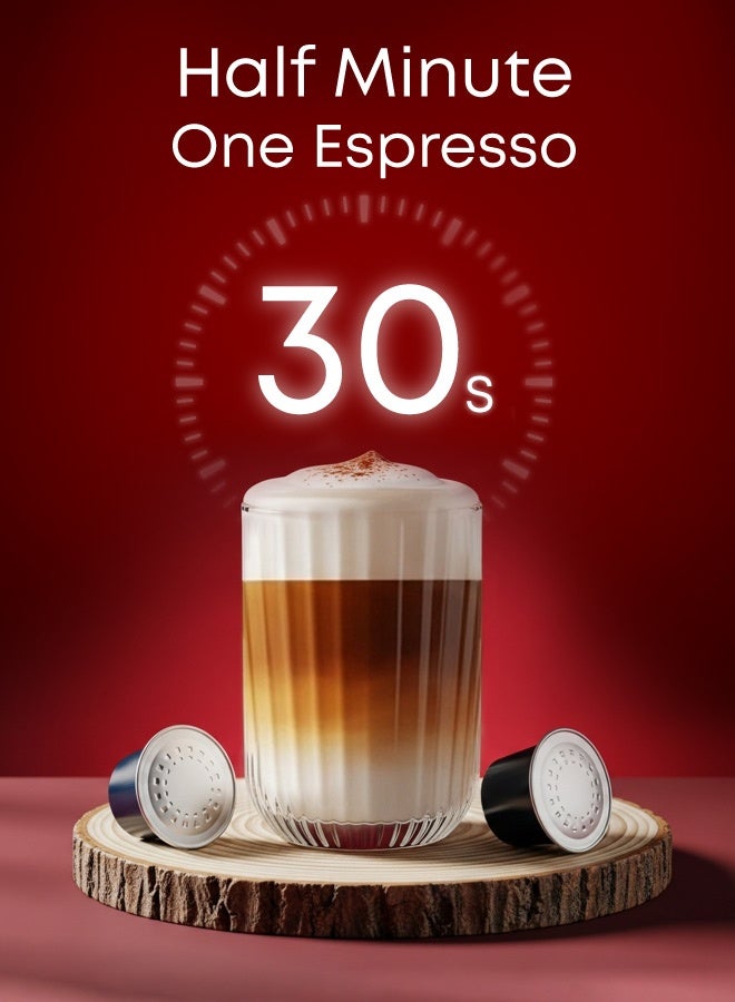 تورنيدو ماكينة إسبريسو أوتوماتيكية متعددة الاستخدامات 4×1 من تورنيدو – مزودة بخزان مياه قابل للفك سعة 600 مل، 7 مستويات ماء اختيارية، ونظام إيقاف تلقائي، بضغط 19 بار – TAC-516K-R - Image 3